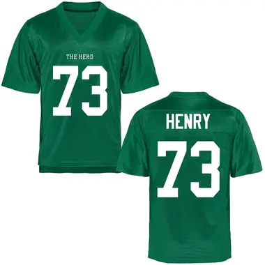 Youth Game Treaden Henry Marshall Thundering Herd Football College Jersey - Green